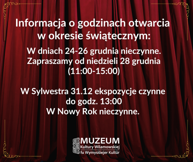 godziny otwarcia w okresie świątecznym