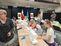 Uczestnicy warsztatów w czasie zajęć