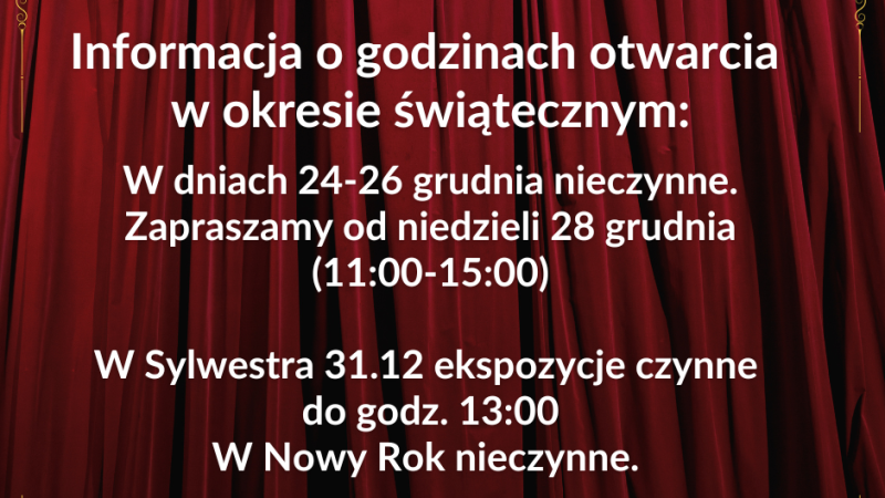 godziny otwarcia w okresie świątecznym